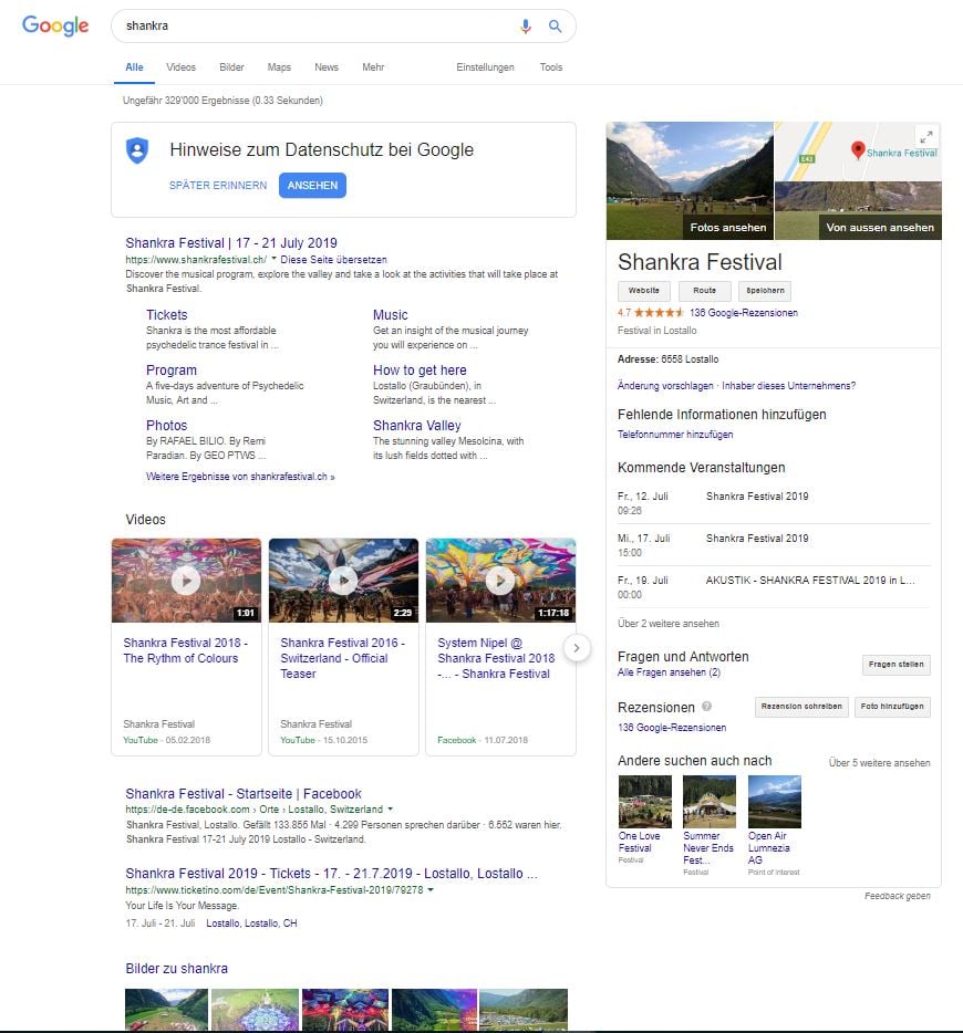 Shankra Google Suche