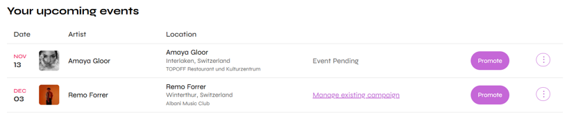 Bandsintown Event 3